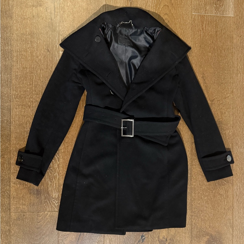 Talula Black Trench Coat with Belt